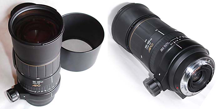 SIGMA AF APO 135-400mm F4.5-5.6 ASPHERICAL RF spec