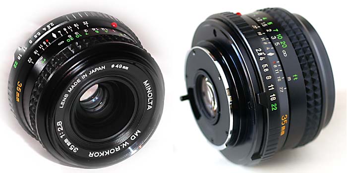 MINOLTA MD W.ROKKOR 35mm f2.8 - レンズ(単焦点)